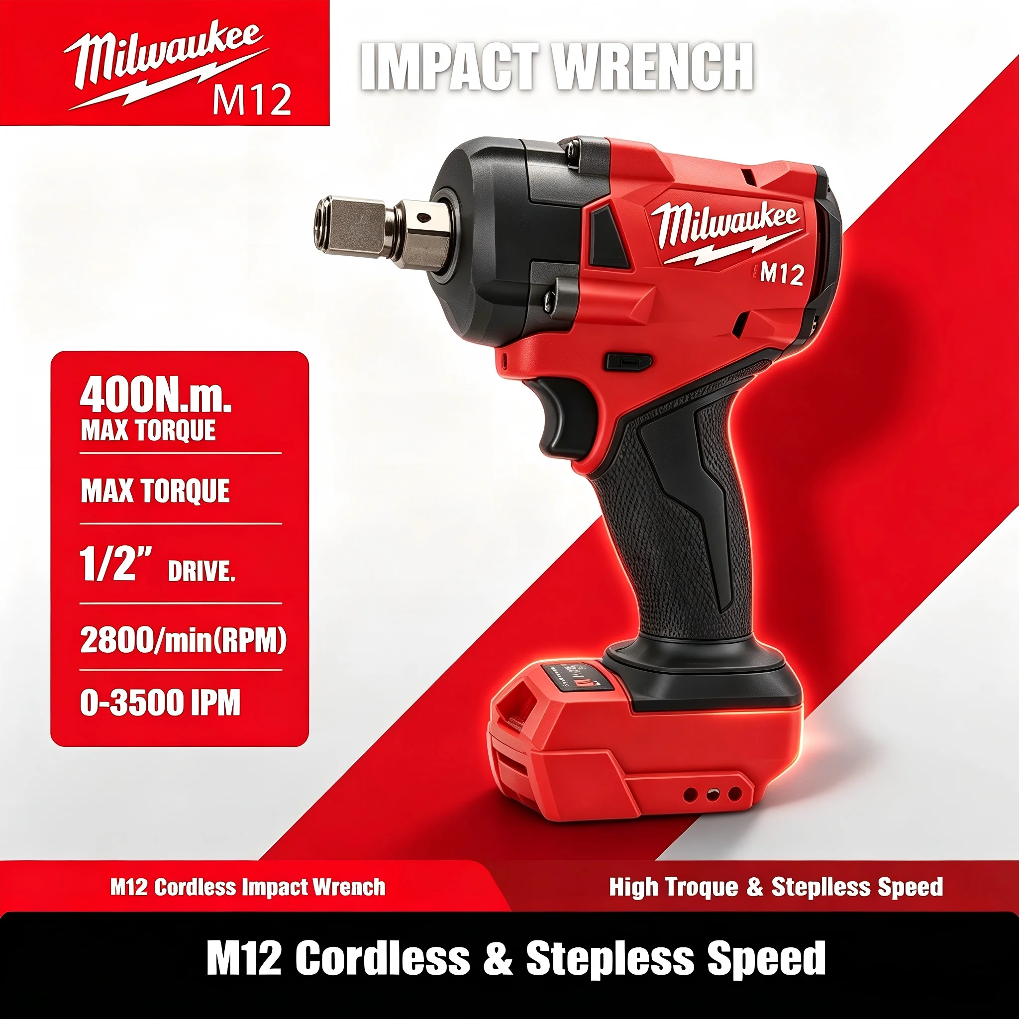 Milwaukee Drill M18 Fuel - Chiave a Impatto Elettrica Brushless Milwaukee