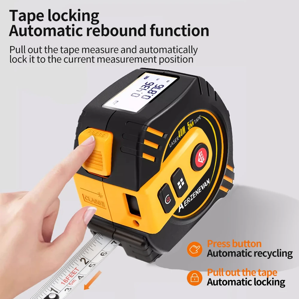 Industrial Laser Rangefinder - Misuratore Laser di Distanza 80m, Strumento